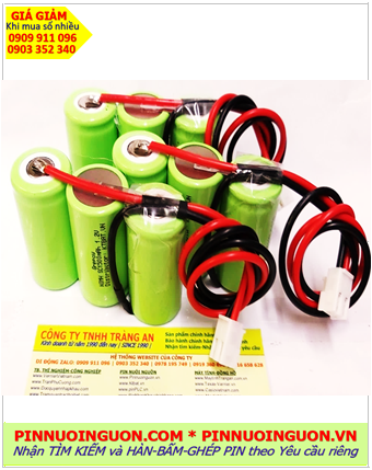 Pin sạc 3.6v SC1500mAh; Pin đèn Exit thoát hiểm 3.6v SC1500mAh; Pin đèn sự cố khẩn cấp 3.6v SC1500mAh